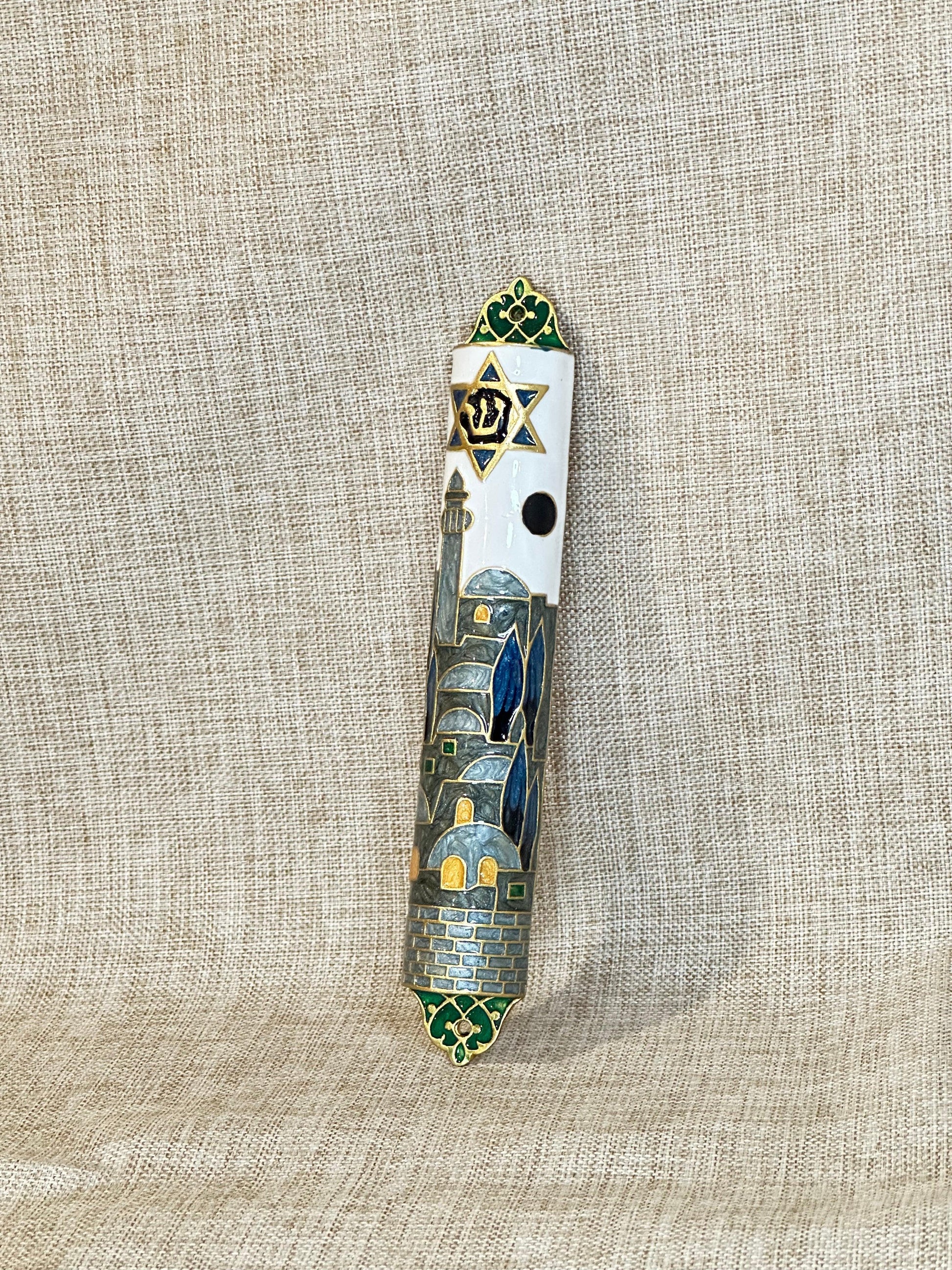 Decorative Metal Mezuzah - Jerusalem Model - Orot Judaica