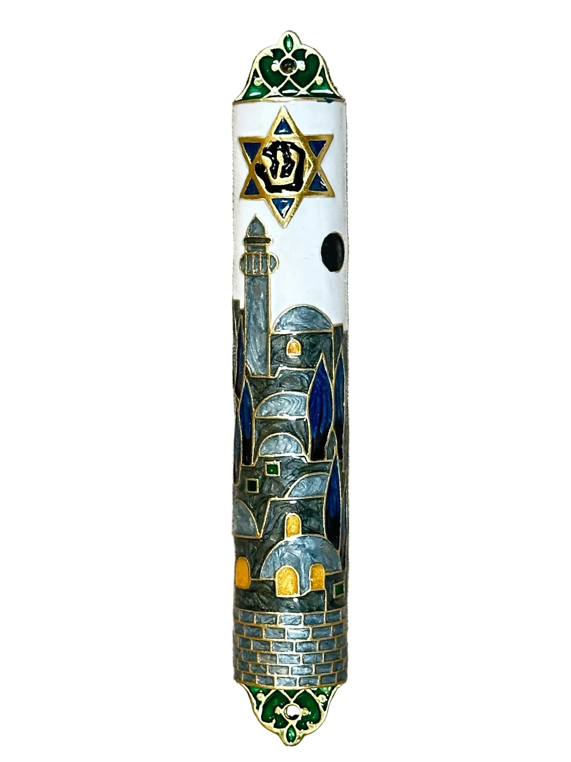 Decorative Metal Mezuzah - Jerusalem Model - Orot Judaica