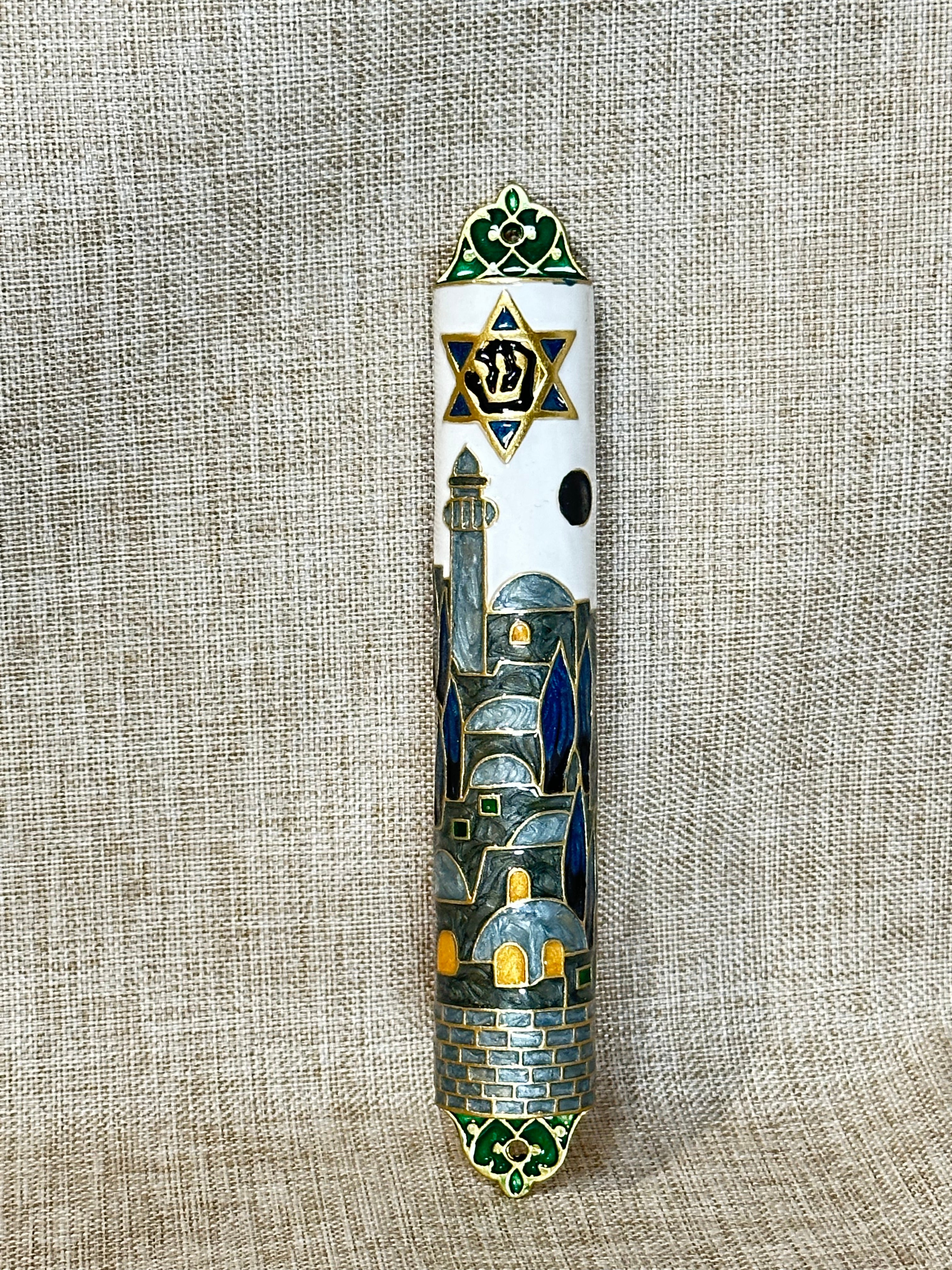 Decorative Metal Mezuzah - Jerusalem Model