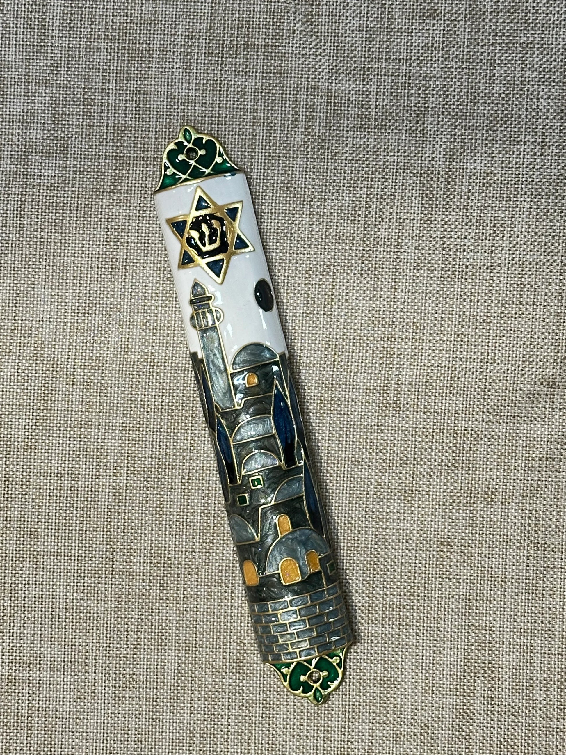 Decorative Metal Mezuzah - Jerusalem Model - Orot Judaica