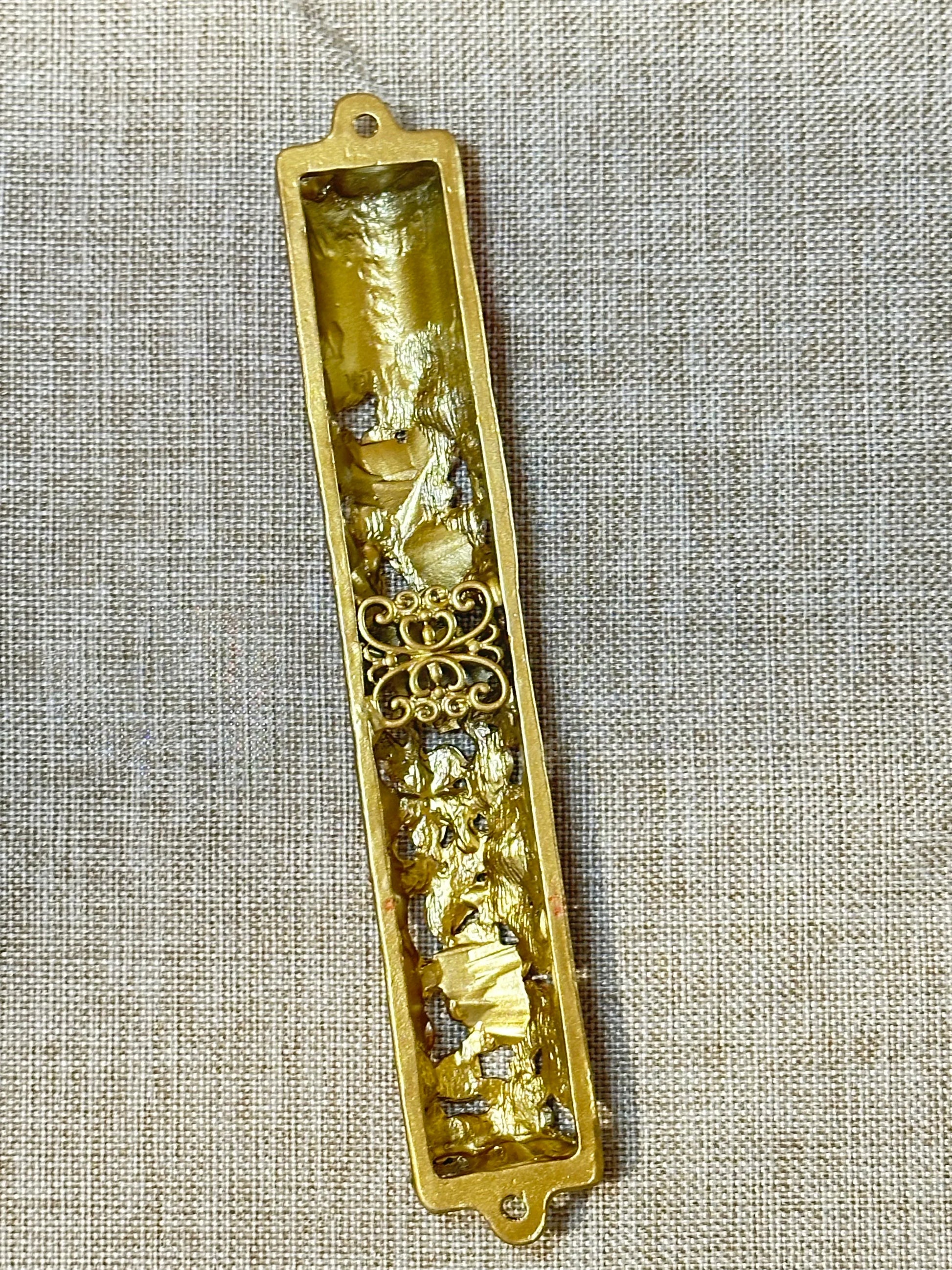 Decorative Metal Mezuzah - Floral Model - Orot Judaica