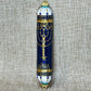Decorative Metal Mezuzah - Golden Menorah