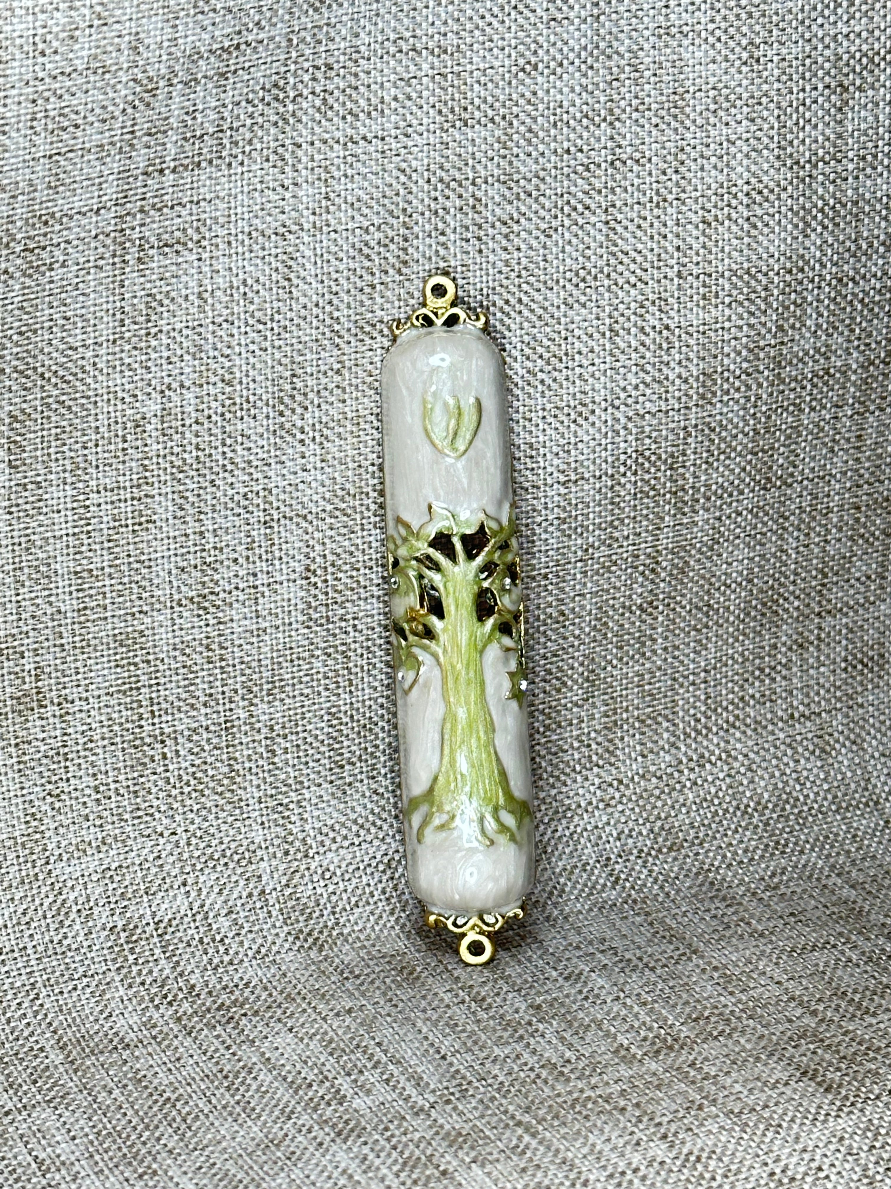 Decorative Metal Mezuzah - Tree of Life