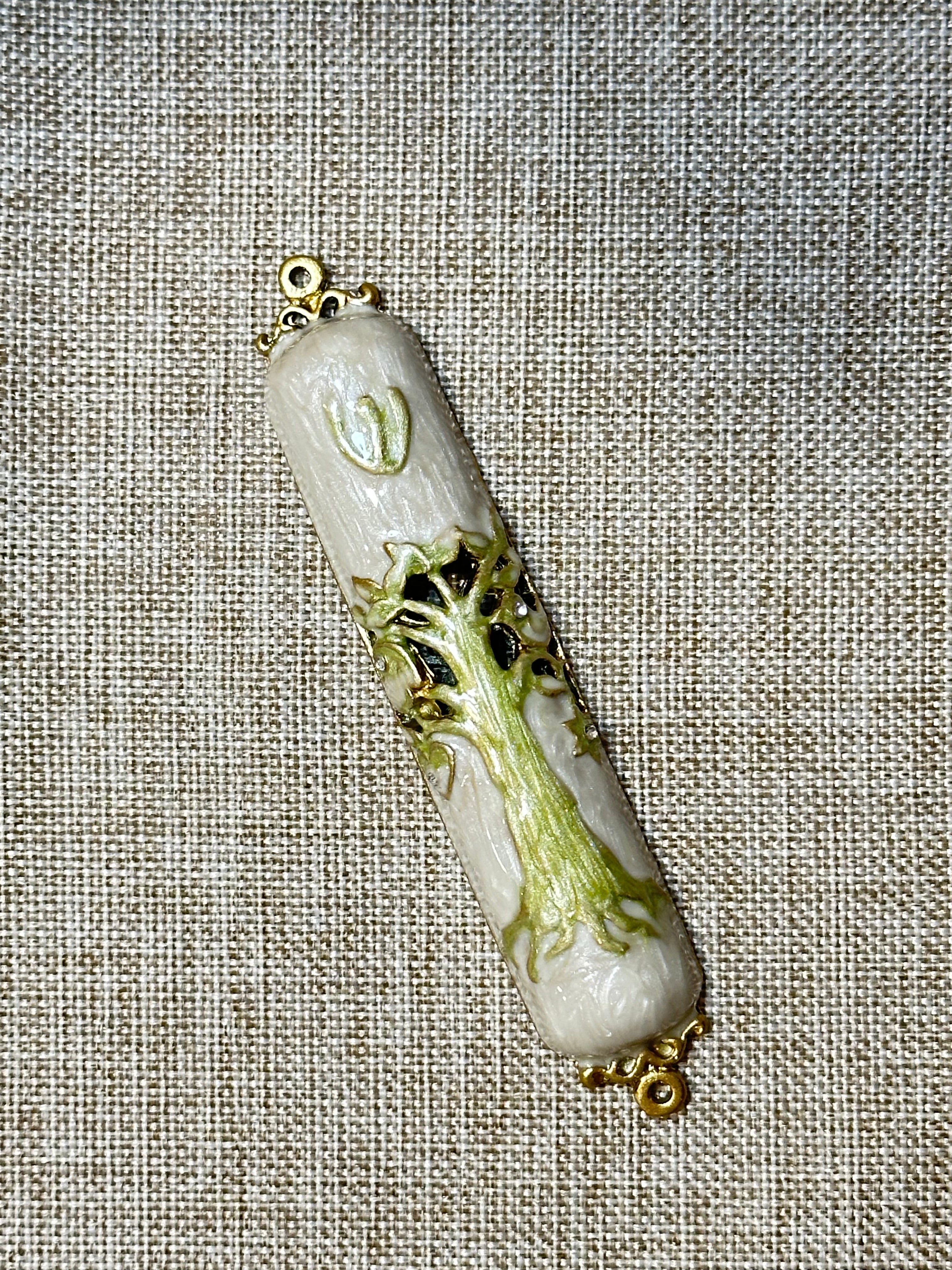 Decorative Metal Mezuzah - Tree of Life