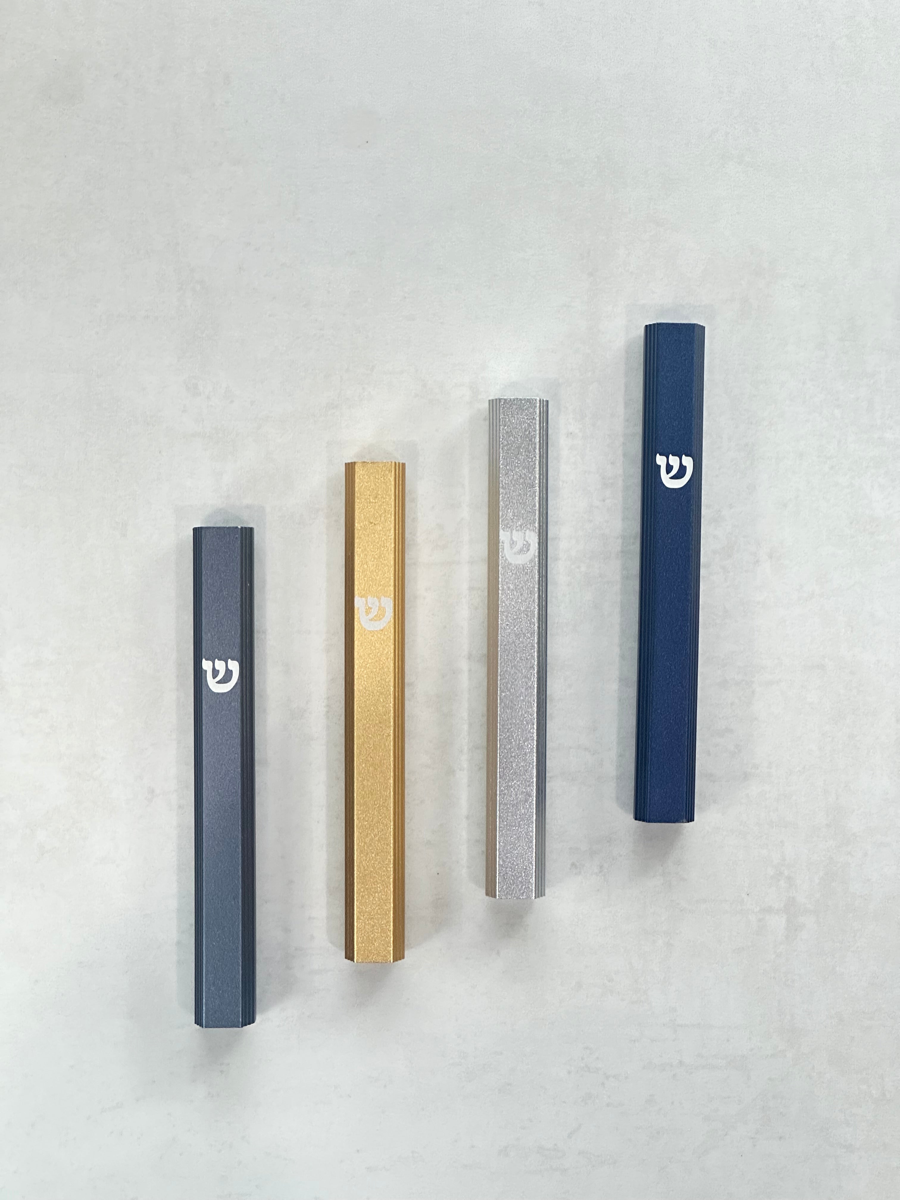 Compact Aluminum Mezuzah Case - Modern Design