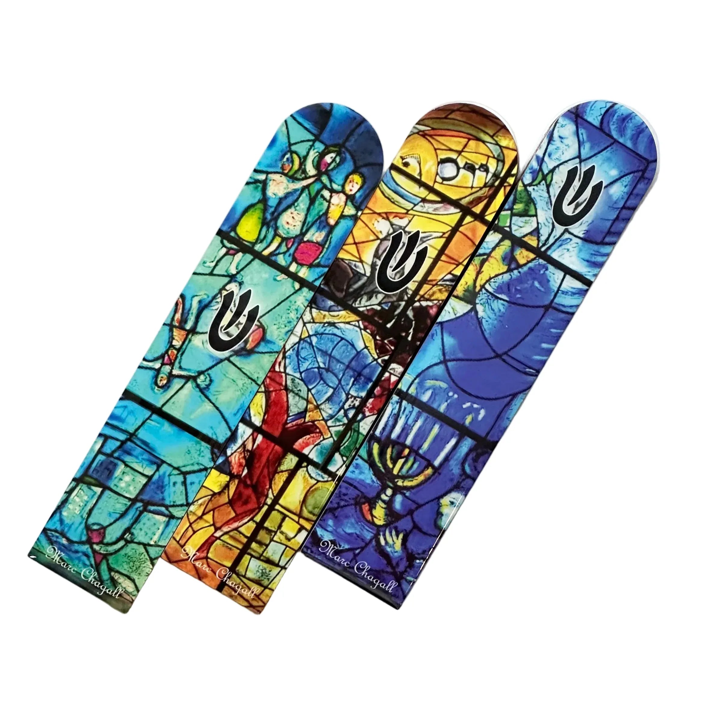 Wood Mezuzah Case - Chagall Design - Orot Judaica