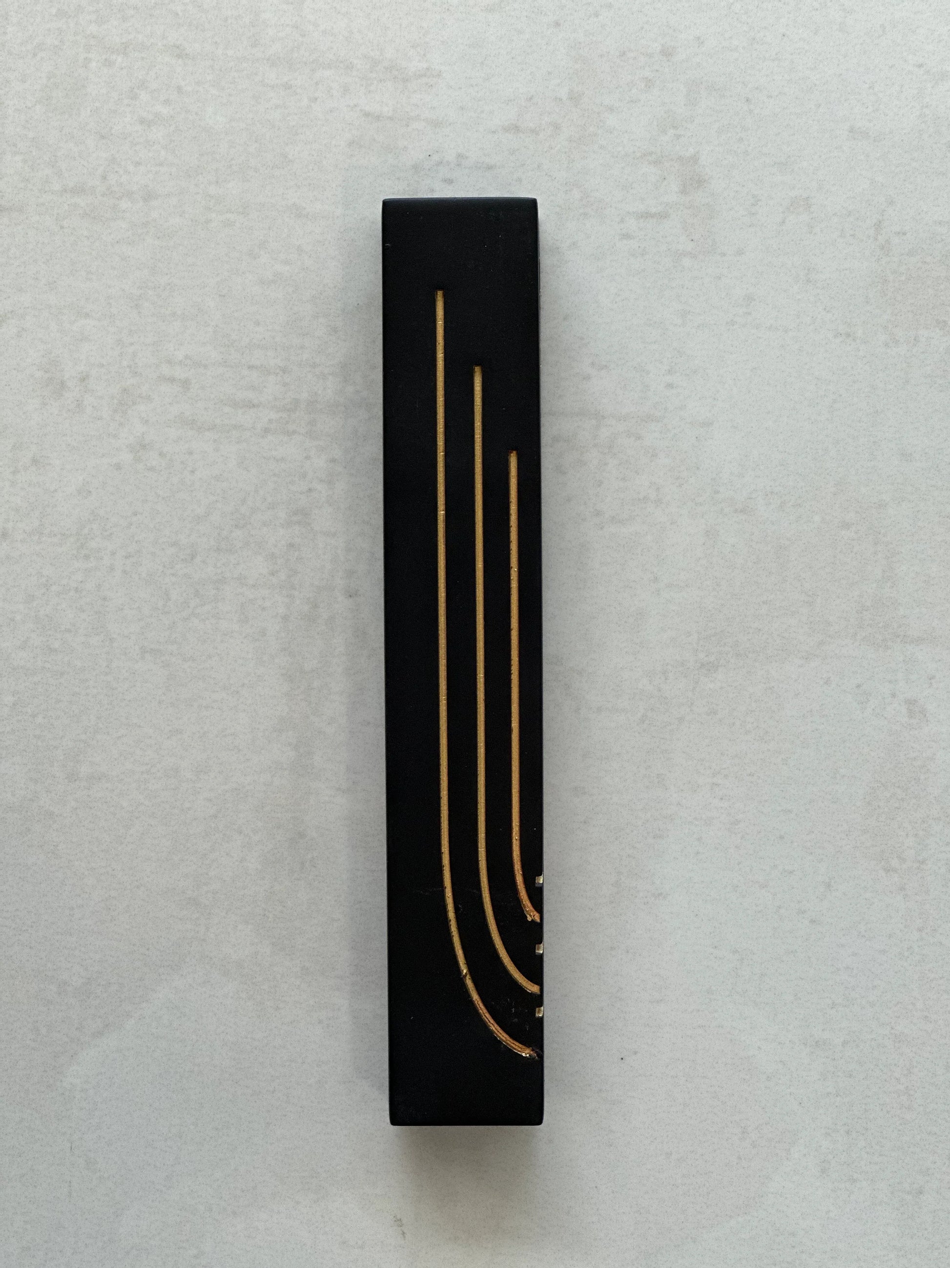 Luxury Concrete Mezuzah Case with Gold Engraving - Glam Collection - Orot Judaica