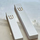 White Concrete Mezuzah Case - White Gold - Orot Judaica