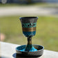Handcrafted Aluminum Kiddush Cup with Saucer - Orot Judaica