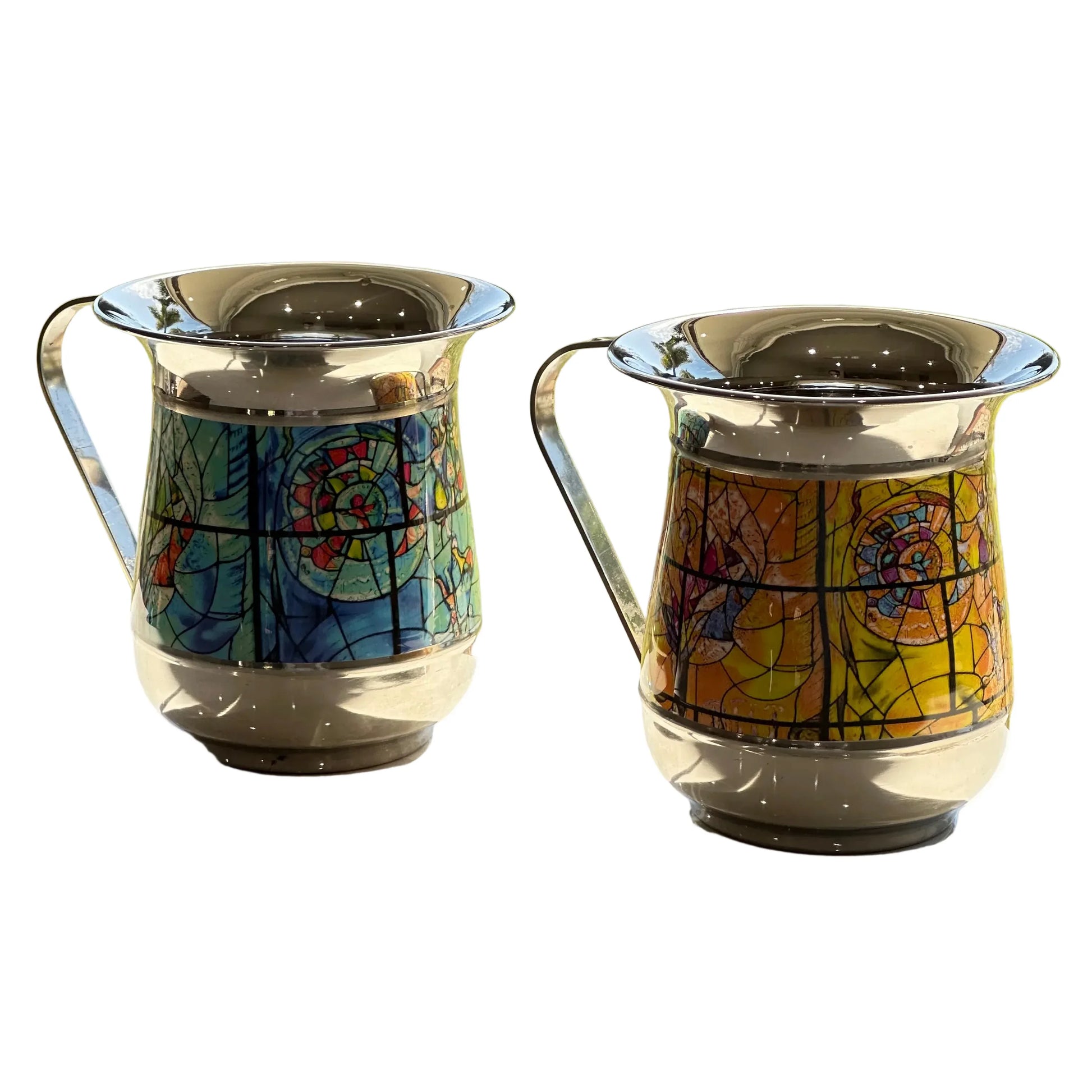 Stainless Steel Netilat Yadayim Washing Cup - Chagall Design - Orot Judaica