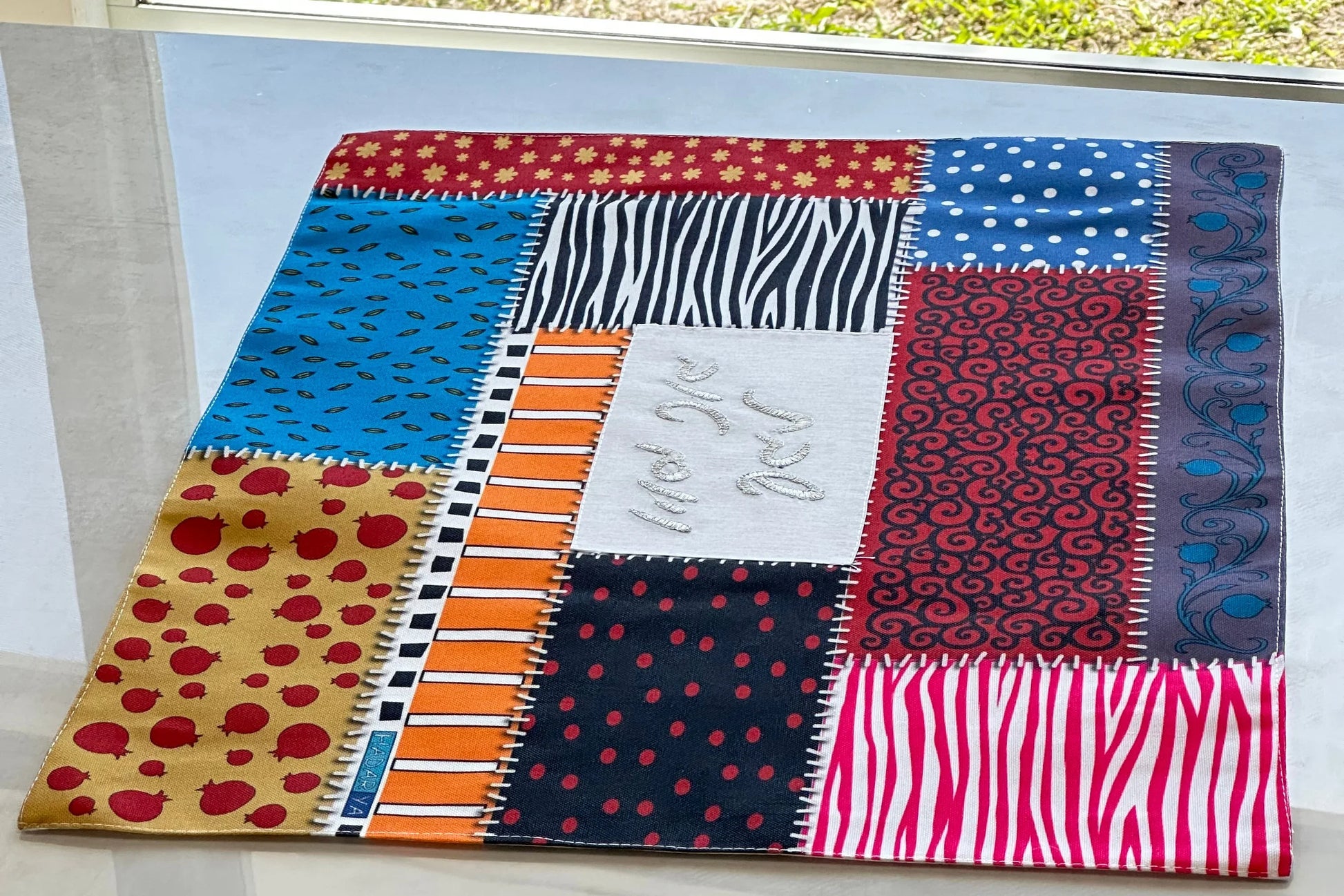 Bamboo Fabric Challah Cover - Patchwork Color - Orot Judaica