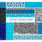 Glass Challah Tray - Patchwork Blue - Orot Judaica