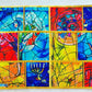 Bamboo Fabric Challah Cover - Chagall Windows - Orot Judaica