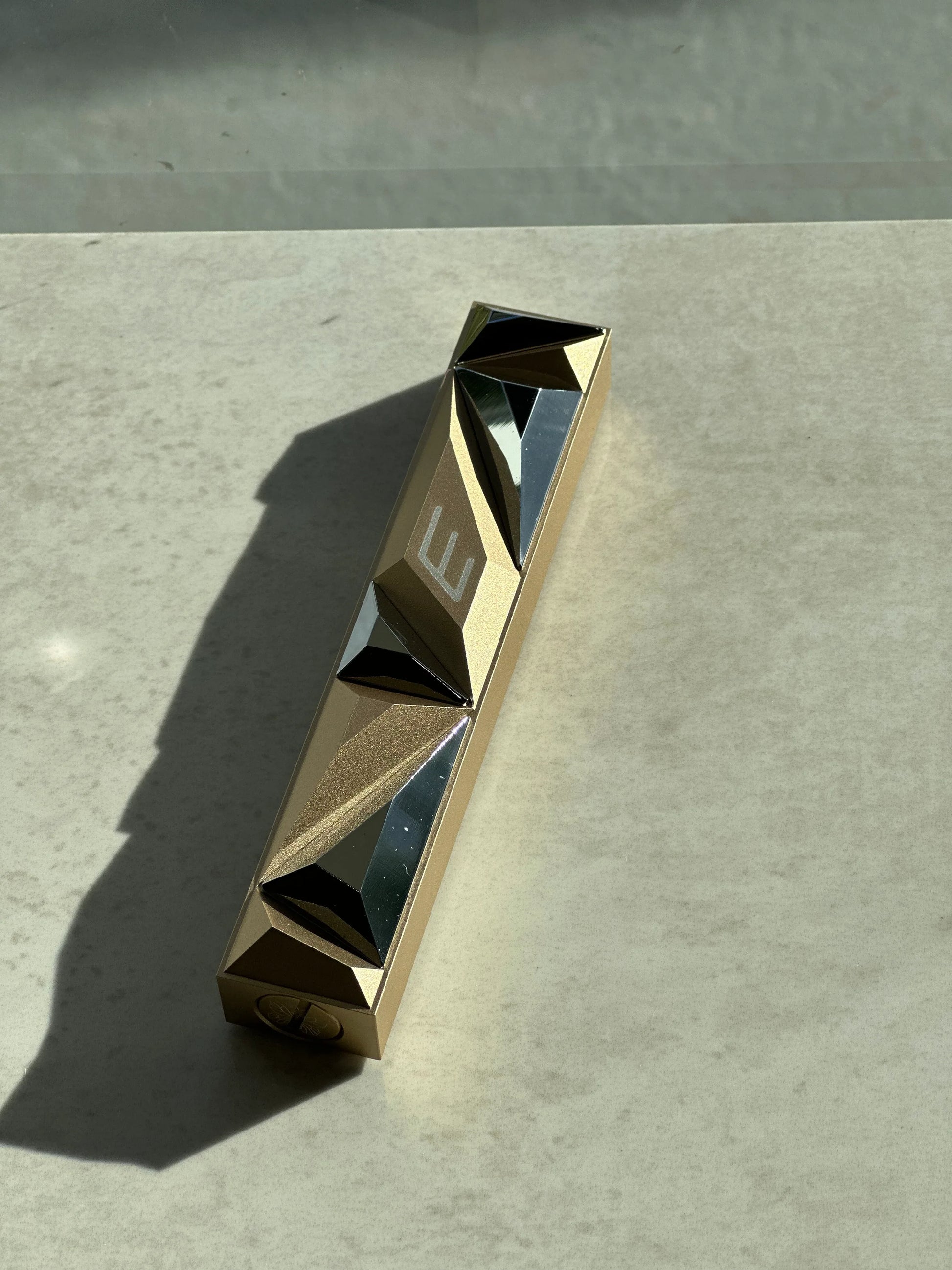 Rose Gold Crystal Mezuzah Case - Anodized Aluminum - Orot Judaica