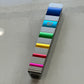 Anodized Aluminum Mezuzah Case with Color Crystal Inlays - Orot Judaica