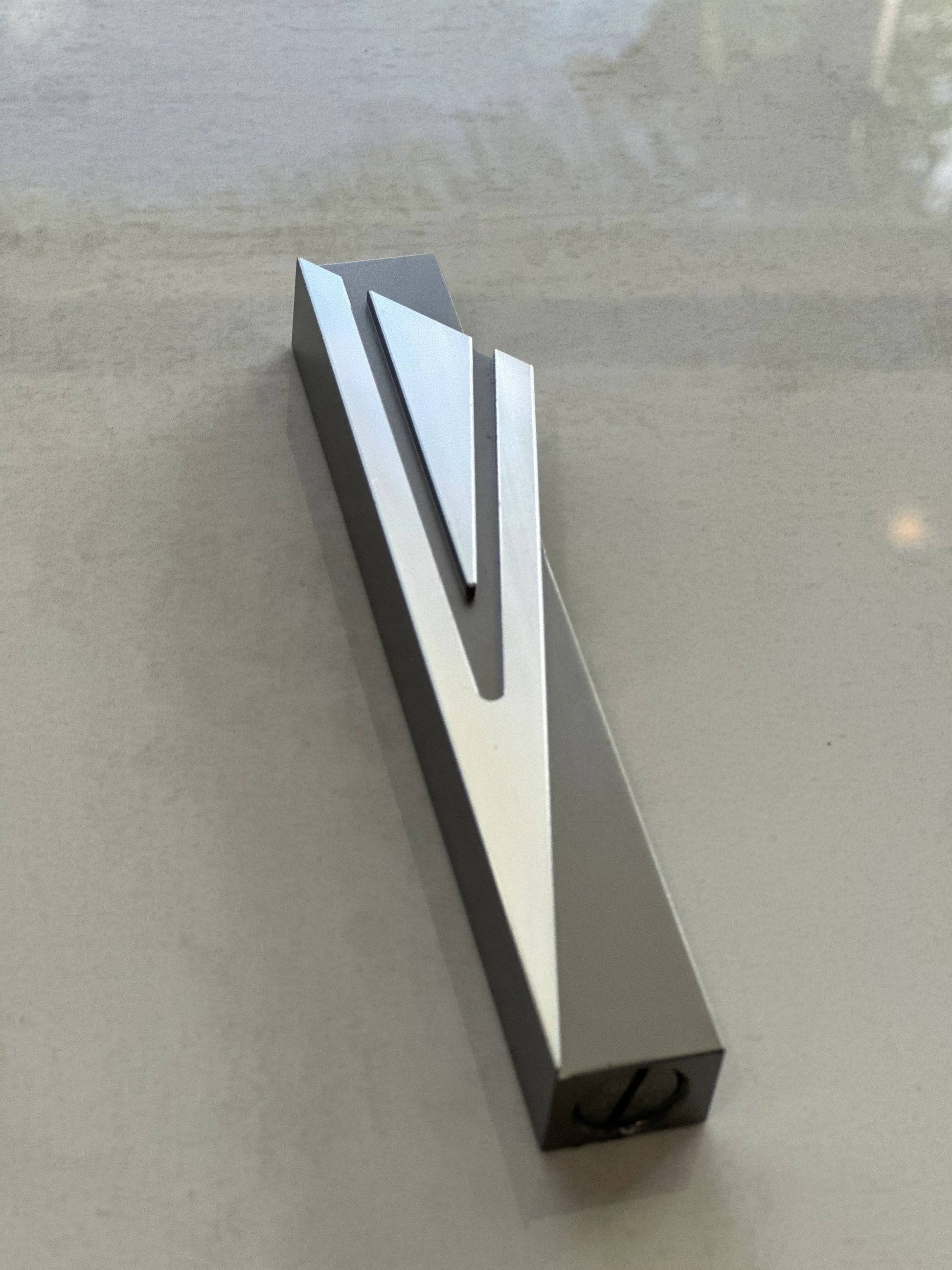 Capital Shin Mezuzah Case - Anodized Aluminum - Orot Judaica