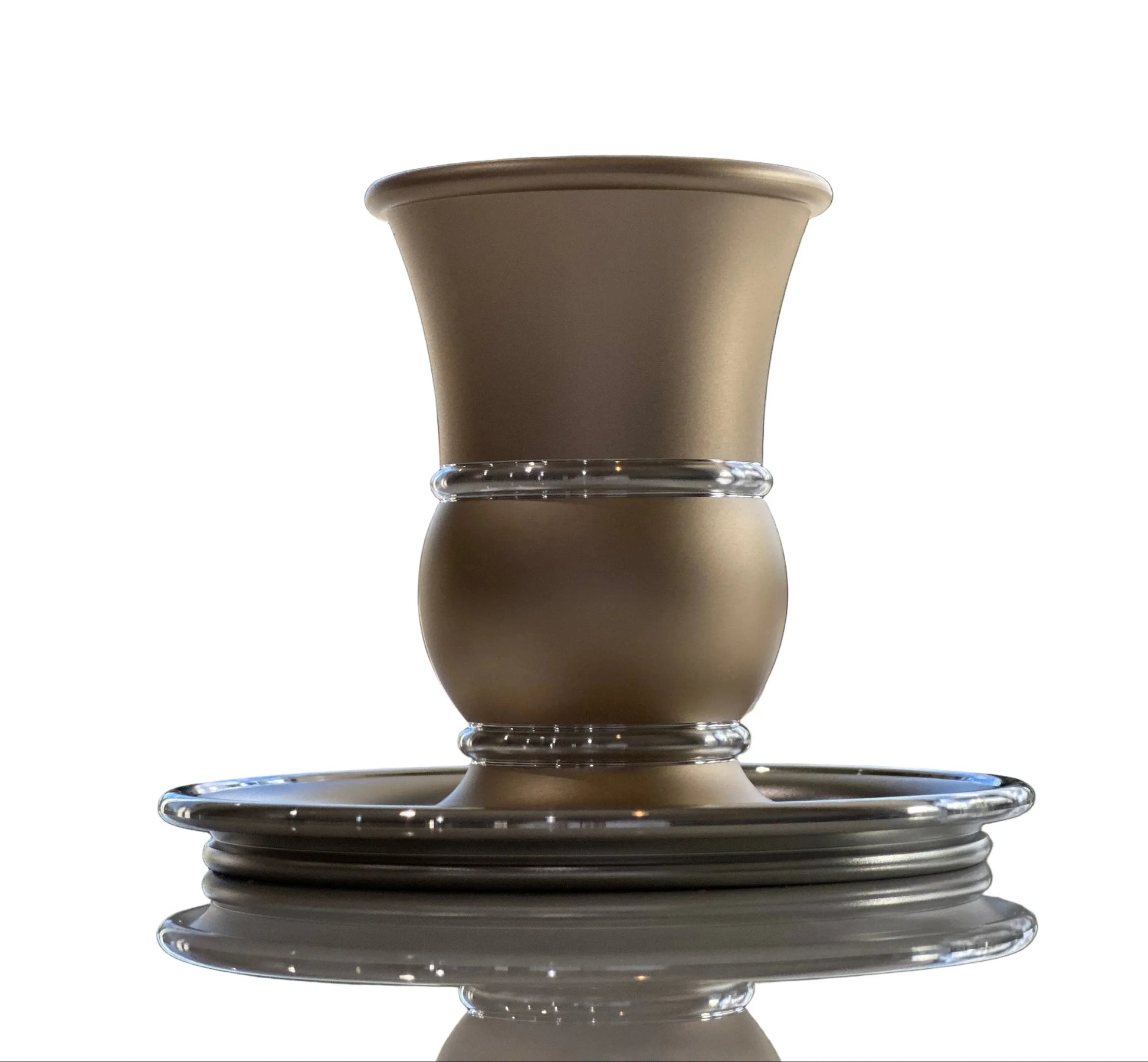 Aluminum Kiddush Cup with Saucer - Orot Judaica