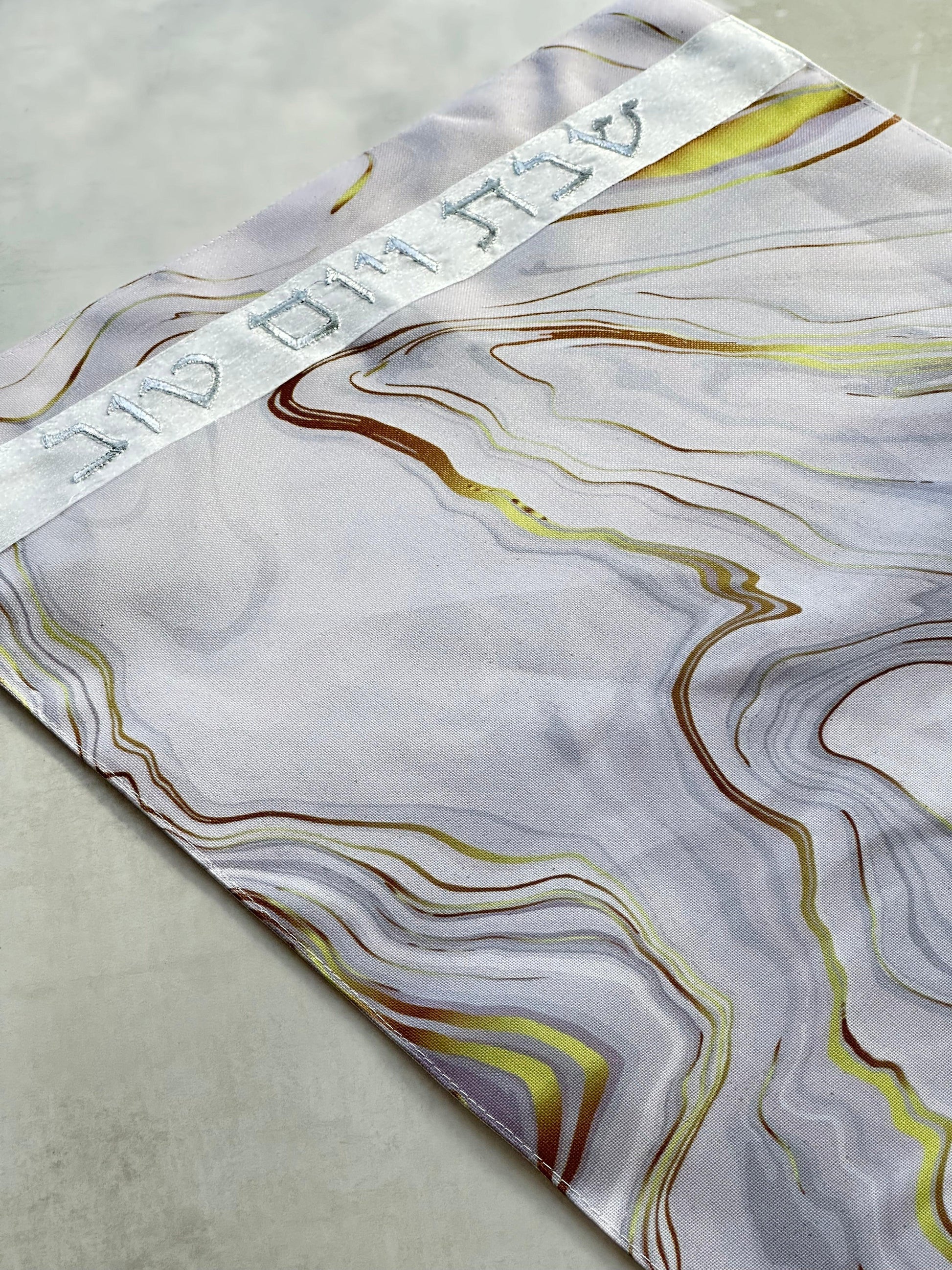 Bamboo Fabric Challah Cover - Luxury Marble - Orot Judaica
