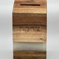 Wood and White Epoxy Tzedakah Box - Orot Judaica