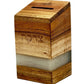Wood and White Epoxy Tzedakah Box - Orot Judaica