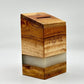 Wood and White Epoxy Tzedakah Box - Orot Judaica