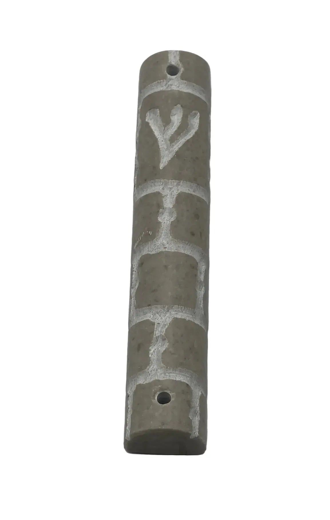 Mezuzah Case - Natural Marble Gray Stone - Orot Judaica