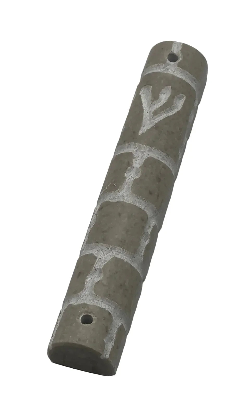 Mezuzah Case - Natural Marble Gray Stone - Orot Judaica