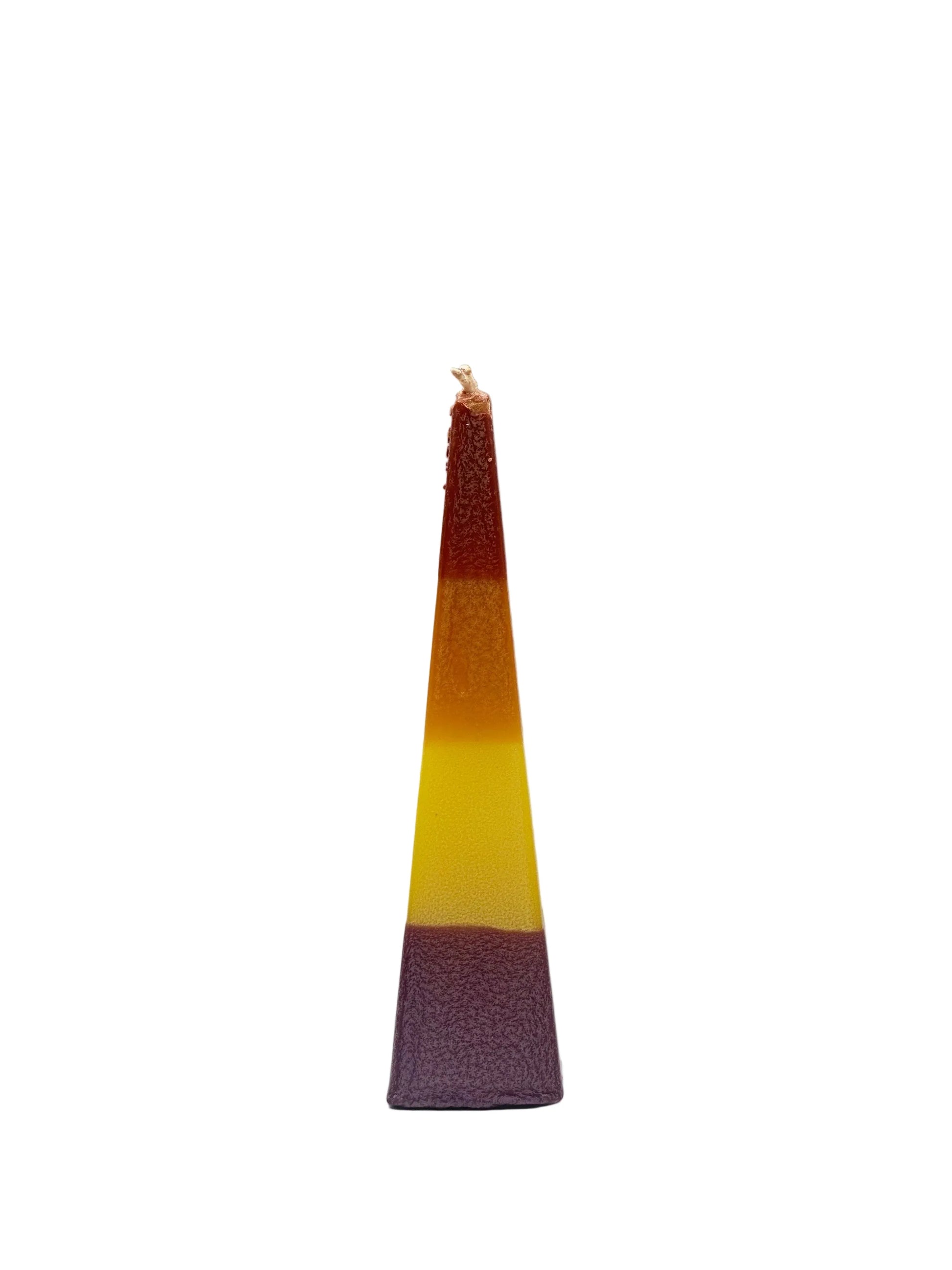 Havdalah Candle - Modern Pyramid Design Multicolor - Orot Judaica
