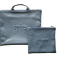 Tallit and Tefillin Bag with Handle Set - Genuine Leather Soft Blue - Orot Judaica