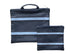 Tallit and Tefillin Bag with Handle Set - Genuine Leather Blue with Turquoise Stripes - Orot Judaica