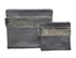 Tallit and Tefillin Bag Set - Genuine Leather Gray with Fur Stripe - Orot Judaica