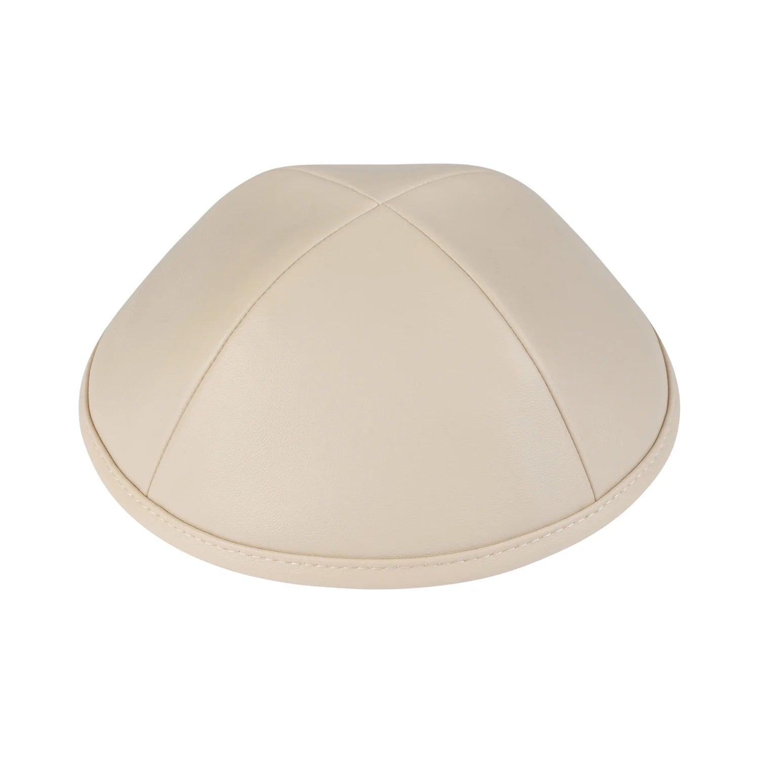 Leather Kippah - iKIPPAH Beige Yarmulke