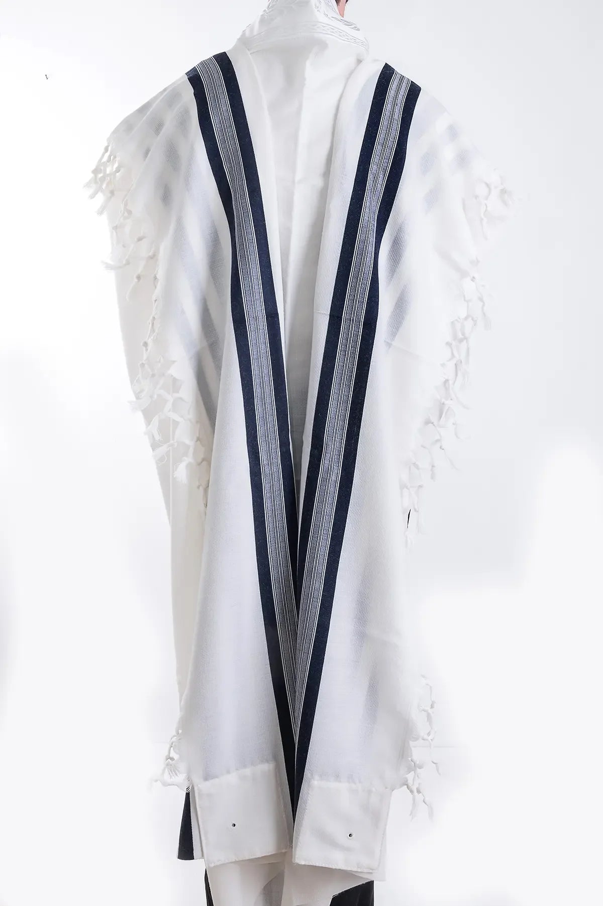 Tallit Shacharit Navy Blue - 100% Rehelim Wool - Mishkan HaTchelet - Orot Judaica