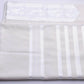 Tallit Shacharit White - 100% Rehelim Wool - Mishkan HaTchelet - Orot Judaica