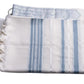 Tallit Tashbetz Bright Blue - 100% Rehelim Wool - Mishkan HaTchelet - Orot Judaica