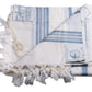 Tallit Tashbetz Bright Blue - 100% Rehelim Wool - Mishkan HaTchelet - Orot Judaica