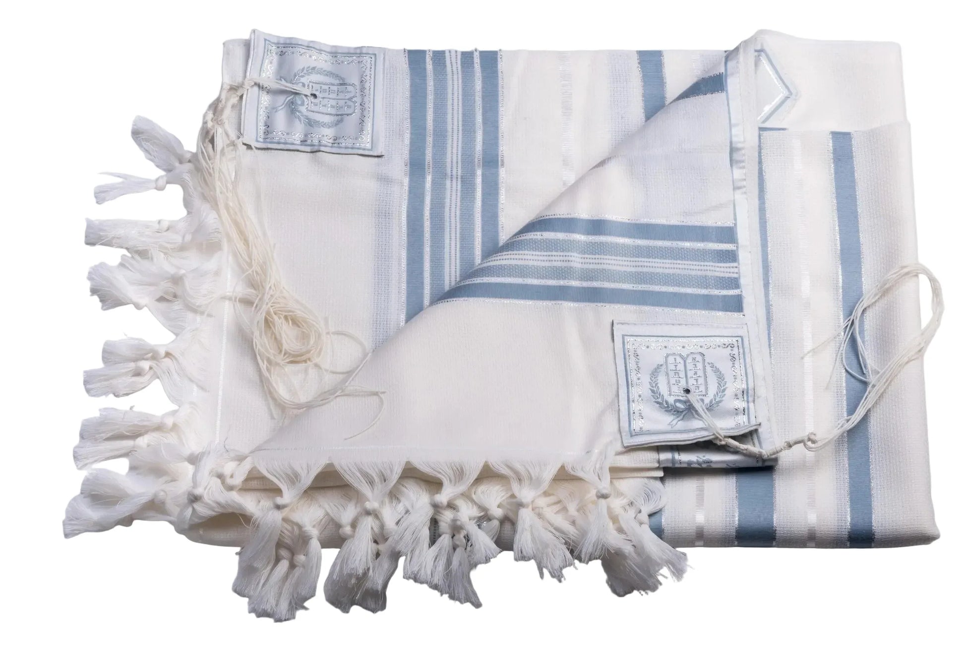 Tallit Tashbetz Bright Blue - 100% Rehelim Wool - Mishkan HaTchelet - Orot Judaica