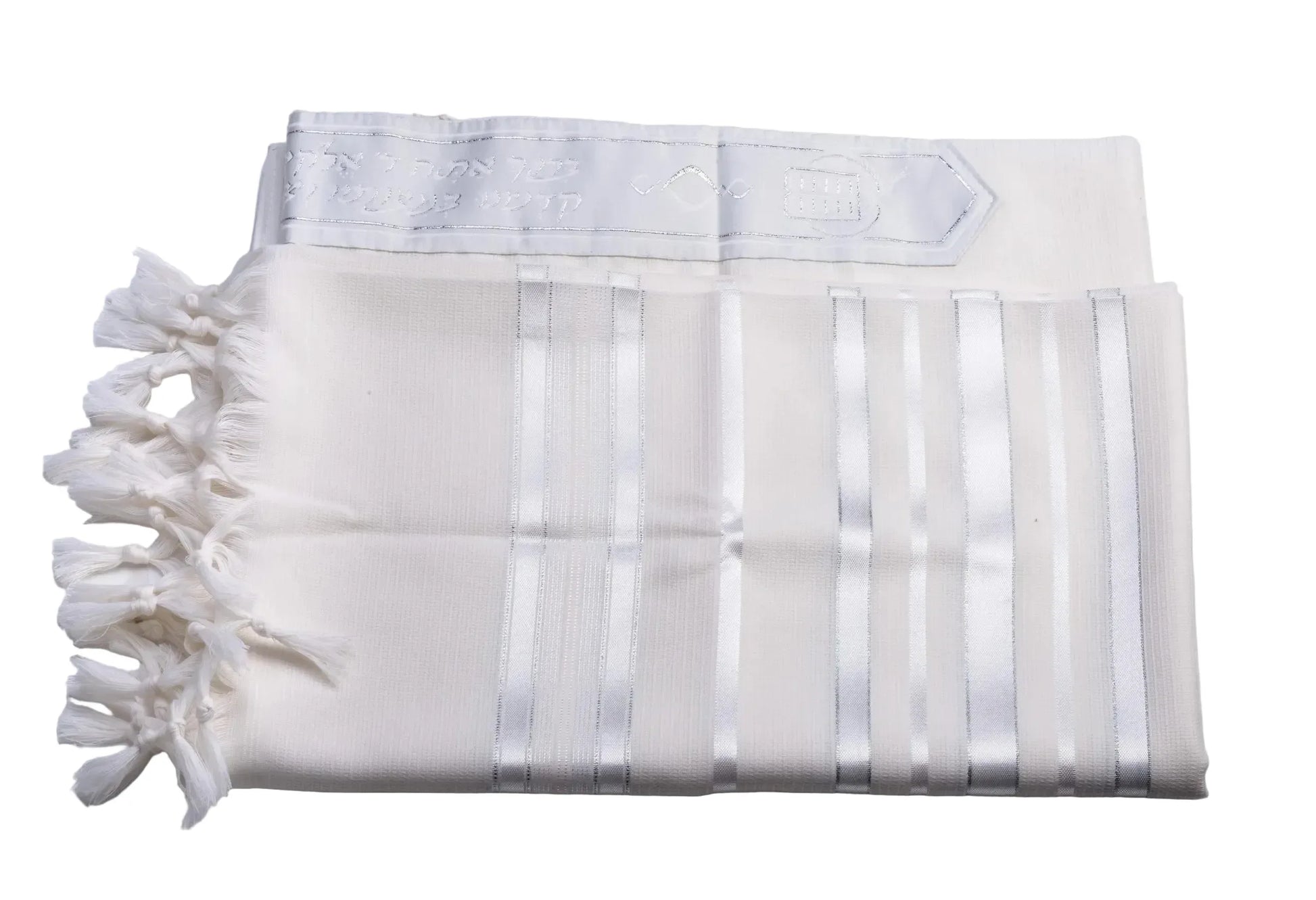 Tallit Tashbetz Silver - 100% Rehelim Wool - Mishkan HaTchelet - Orot Judaica