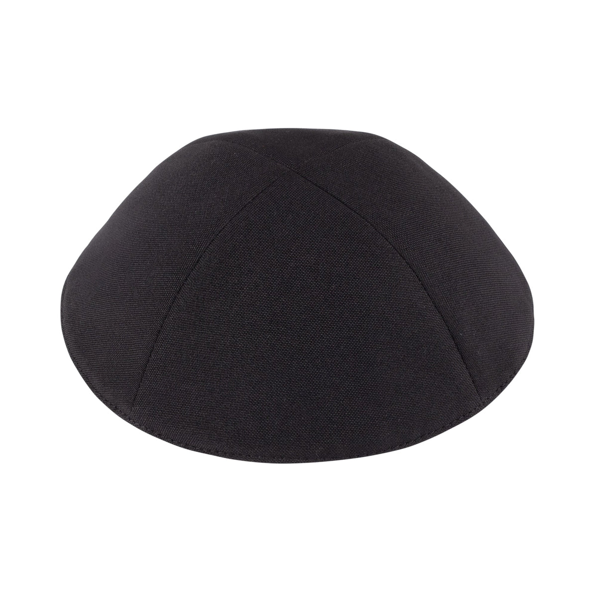 Terylene Kippah - iKIPPAH Black Yarmulke (4 Panel)