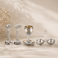 Crystal Shabbat Set with Kiddush Cup, Candlesticks & Salt Cellars