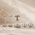 Crystal Shabbat Set with Kiddush Cup, Candlesticks & Salt Cellars