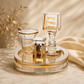 Havdalah Set – Luxury Crystal Havdalah Set with Rotating Tray & Gold Accents