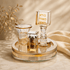 Havdalah Set – Luxury Crystal Havdalah Set with Rotating Tray & Gold Accents