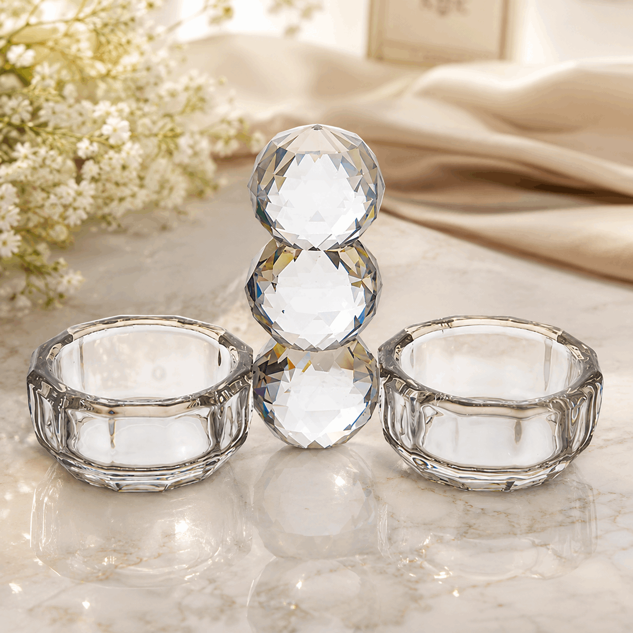 Salt Cellar – Crystal Ball Design Salt Set for Shabbat & Yom Tov