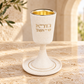 Kiddush Cup – Polymer Sand Finish with Gold Interior | Shabbat & Yom Tov Design