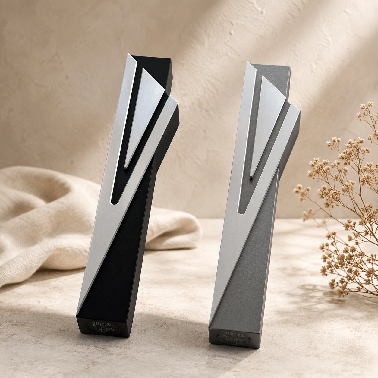 Mezuzah Case – Modern Geometric Aluminum Mezuzah | Fits 4.7" Klaf