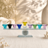 Hanukkiah – Orbit Crystal Hanukkah Menorah | Colorful or Clear Crystal Edition