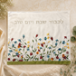 Challah Cover – Embroidered Floral Shabbat & Yom Tov Challah Cover | White Decorative Table Cover
