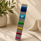 Mezuzah Case – Anodized Aluminum Mezuzah with Color Crystal Inlays | Fits 4.7" Klaf