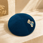 Kippah – Navy Blue Corduroy Kippah with Embroidered Teddy Bear | Kids Yarmulke